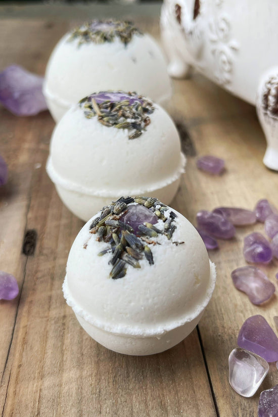 Amethyst & Lavender Crystal Bath Bomb