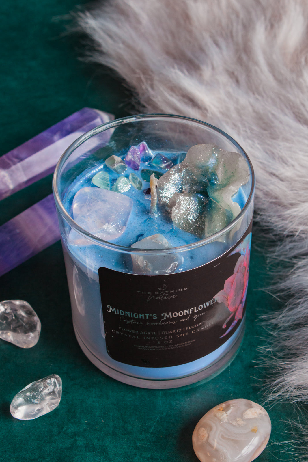 Midnight's Moonflower Candle
