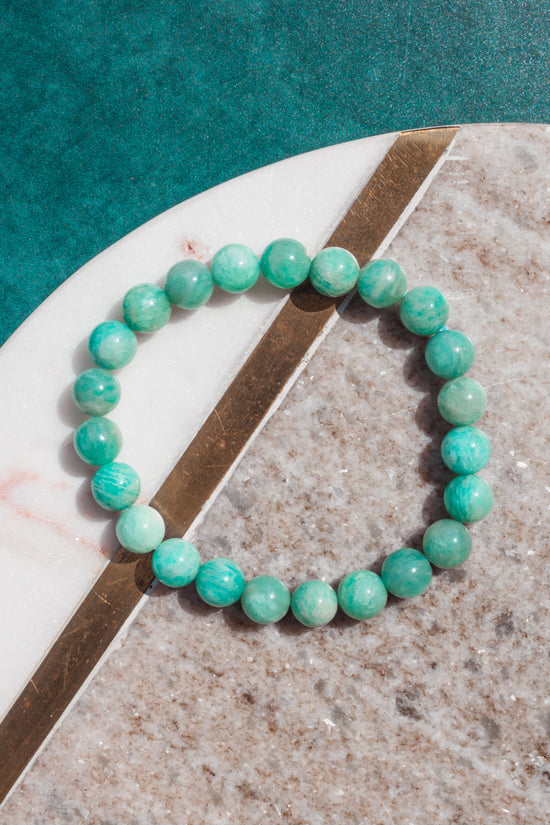 Amazon.com: Amazonite Beaded Crystal Bracelet 4mm Mini Beads Stackable |  For Peace, Harmony, Communication, Calming Energy, Spiritual Gift for Her:  Clothing, Shoes & Jewelry