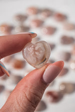 Flower Agate Extra Small Heart