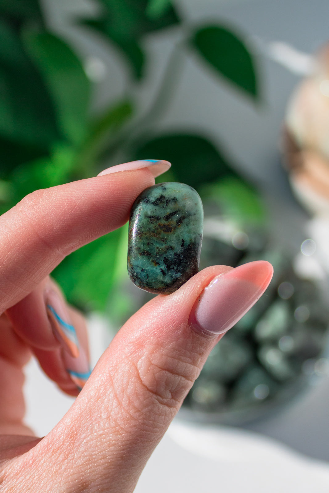 Load image into Gallery viewer, African Turquoise Tumbled Stone
