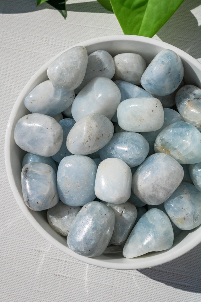 Blue Calcite Tumbled Stone