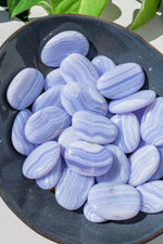 Blue Lace Agate Smooth Stone