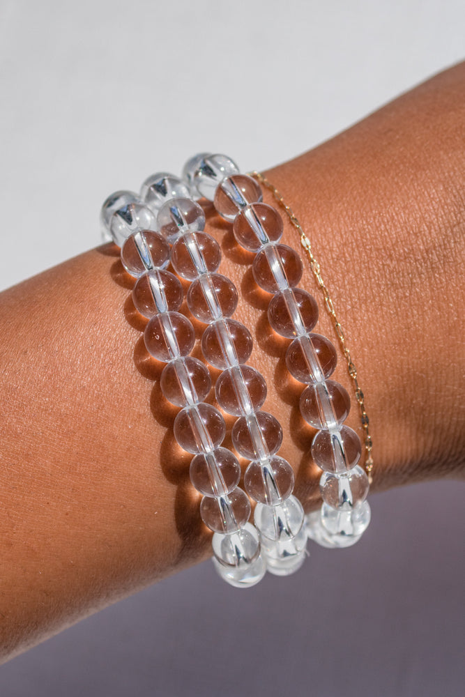 Quartz Beaded Bracelet - 8mm