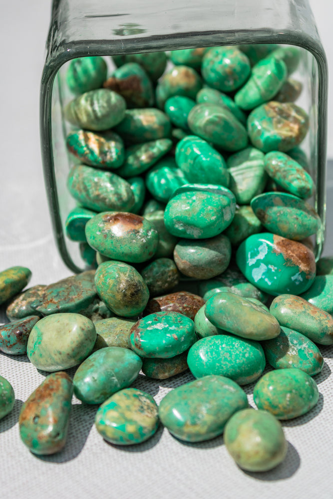 Natural Green Turquoise Tumbled Stone