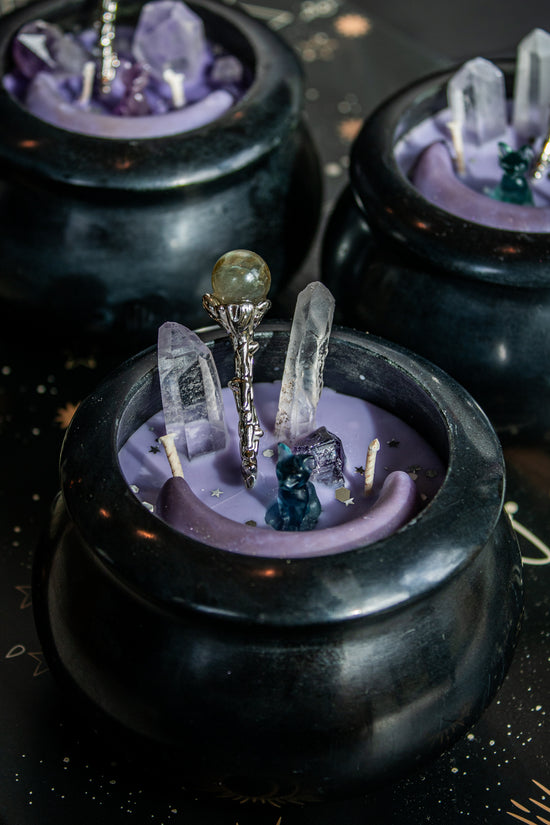 Crystal Potion Cauldron Candle