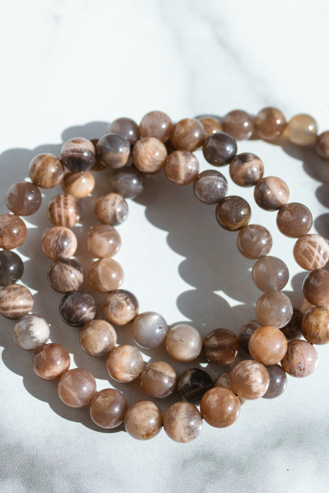 Black Moonstone Beaded Bracelet