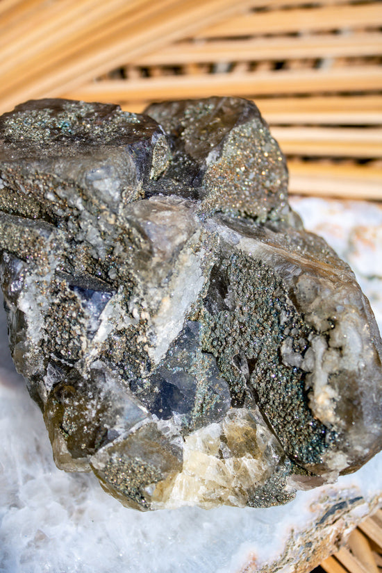 "Doireann" Fluorite with Pyrite Cluster