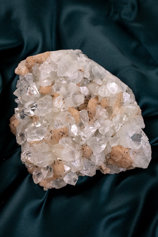 "Danae" Apophyllite with Stilbite Cluster