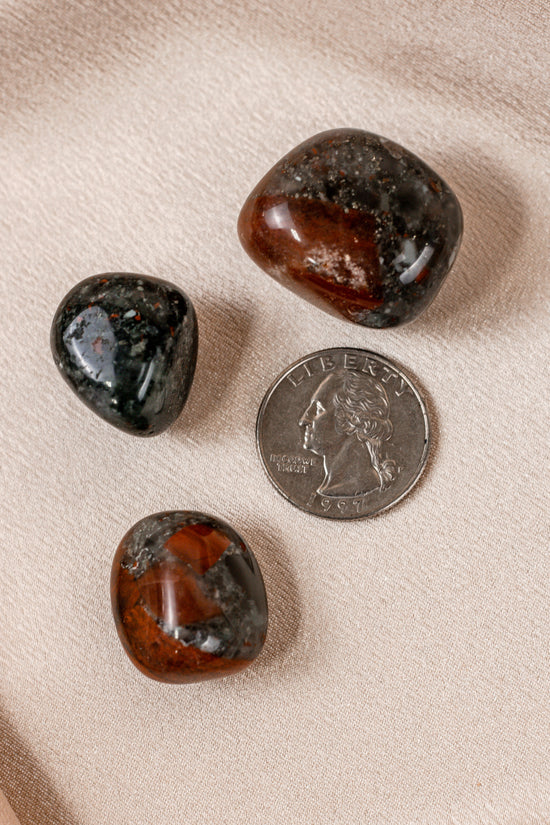 Load image into Gallery viewer, African Bloodstone Tumbled Stone
