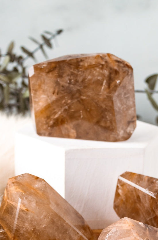 Rutilated Quartz Polished Piece