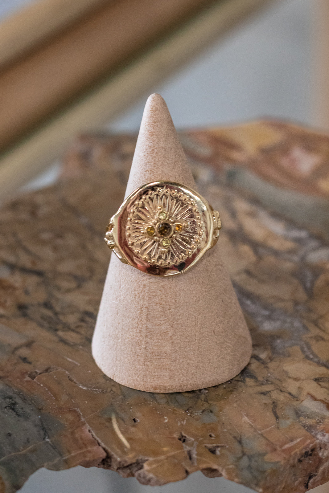 Tourmaline Medallion Ring