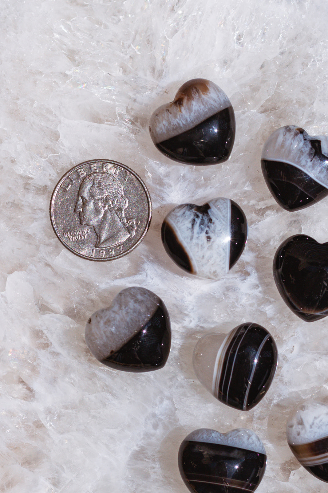 Load image into Gallery viewer, Black Agate Extra Small Heart
