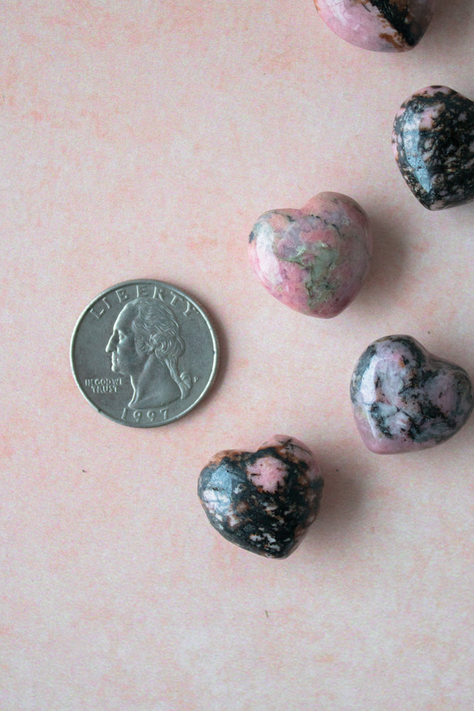 Rhodonite Extra Small Heart
