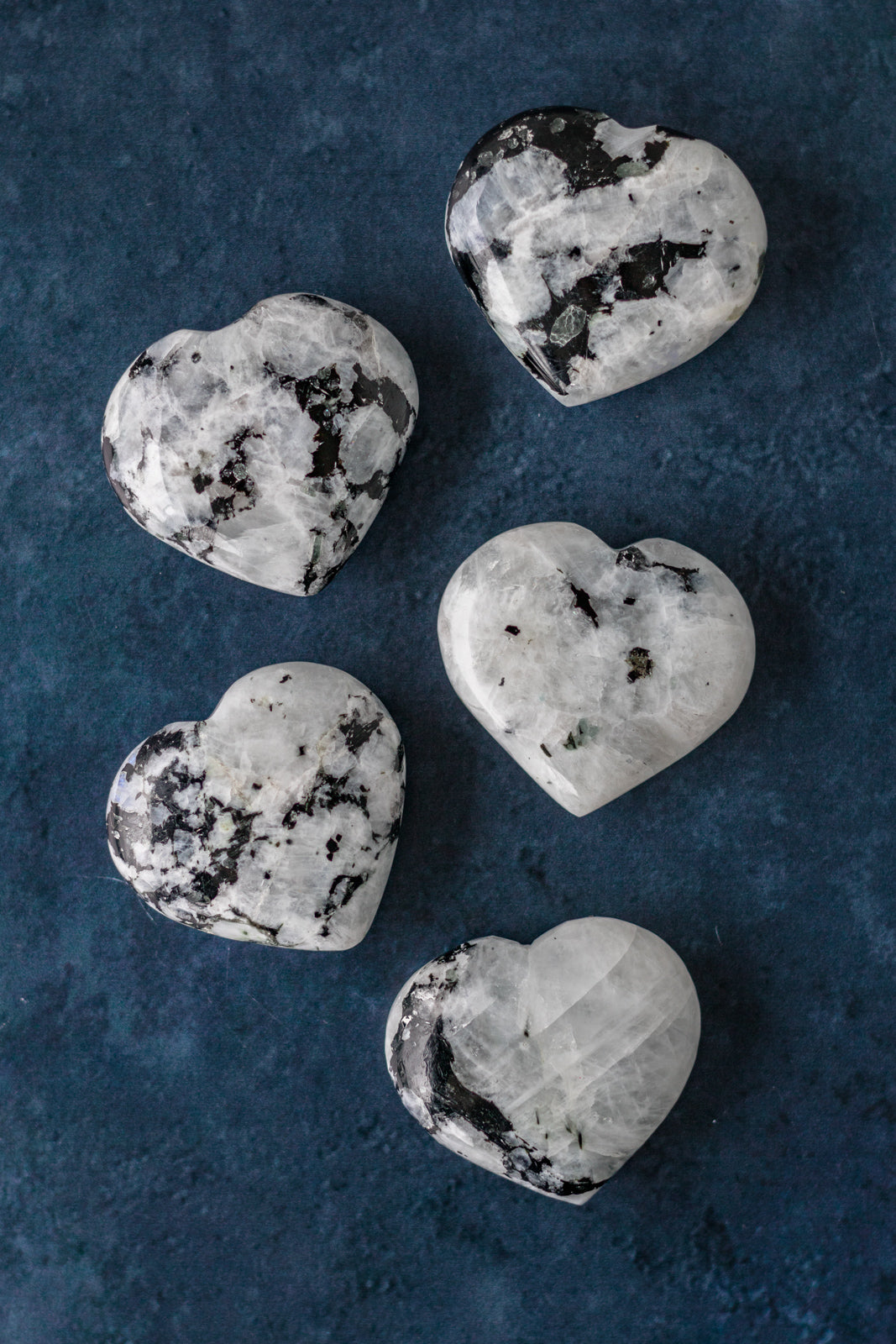 Rainbow Moonstone Heart