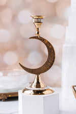 Crescent Moon Taper Candle Holder