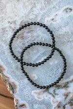 Jet Beaded Bracelet - 4mm
