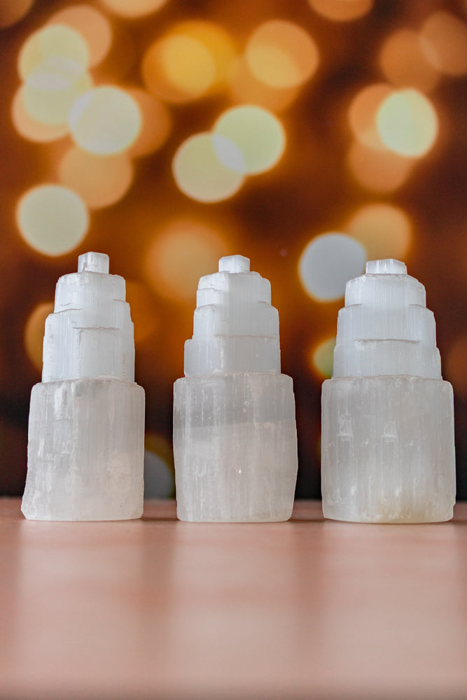 Satin Spar Selenite Tower