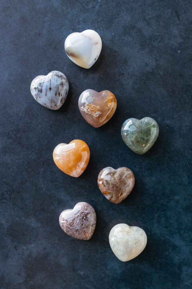 Assorted Agate Extra Small Heart