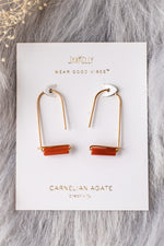 Carnelian Agate Drop Earrings