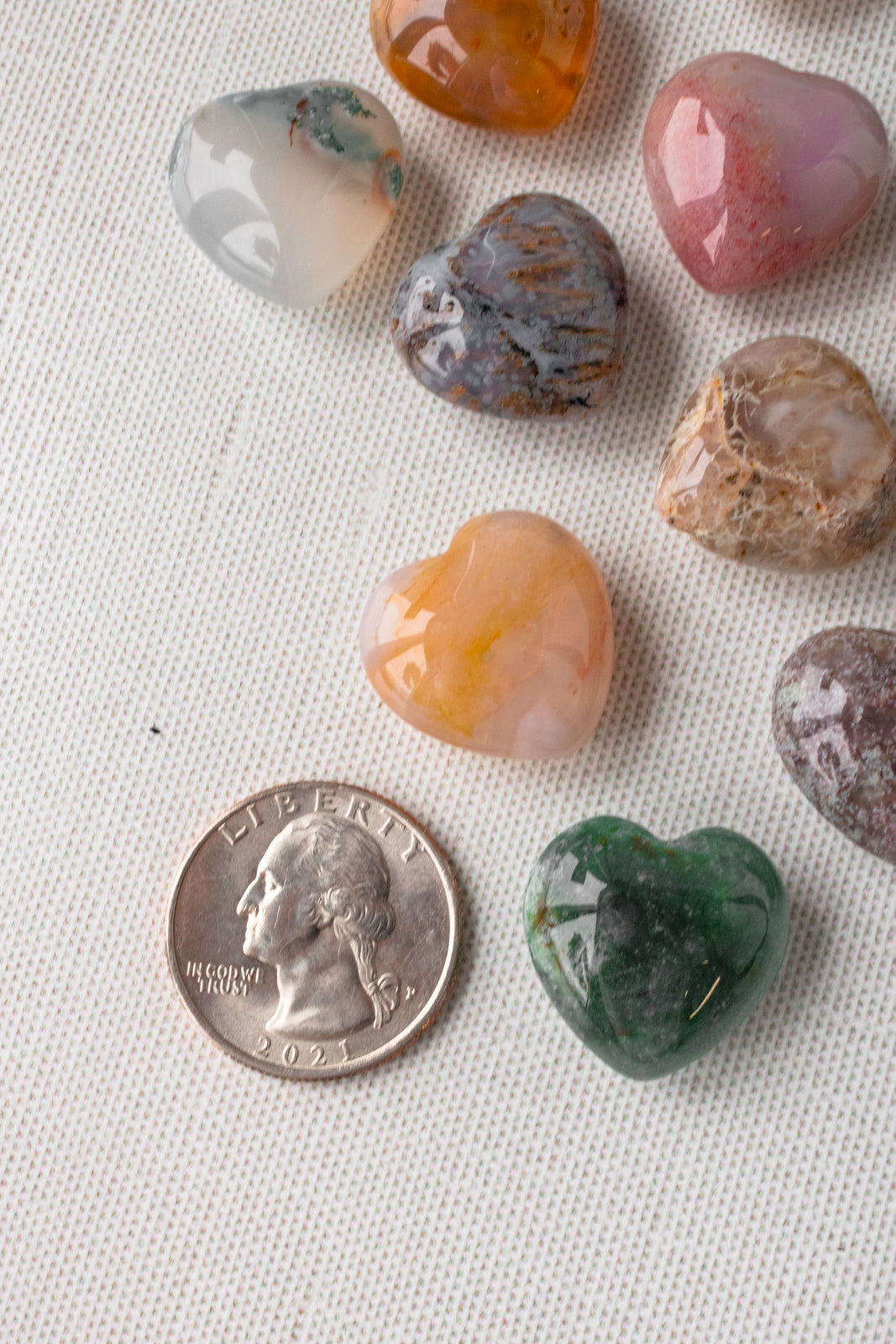 Assorted Agate Extra Small Heart