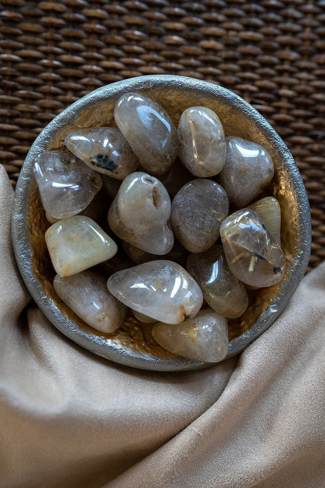 Rutilated Quartz Tumbled Stone - Selene Stone
