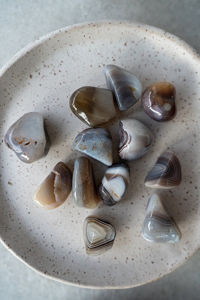 Botswana Agate Tumbled Stone - Selene Stone